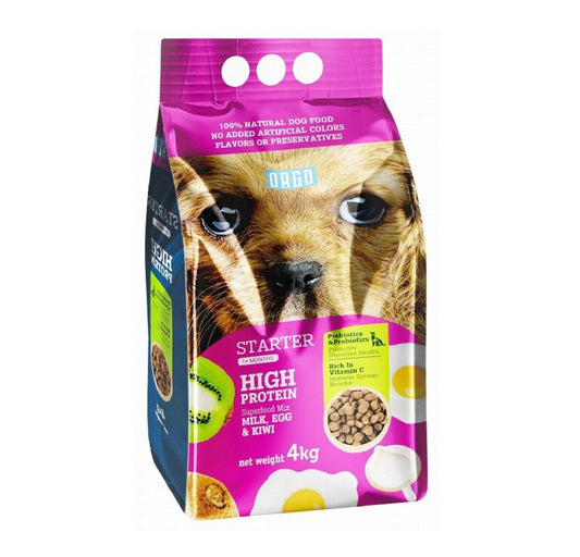 ORGO Starter puppy dry food - Milk , Pea & kiwi - 4 kg